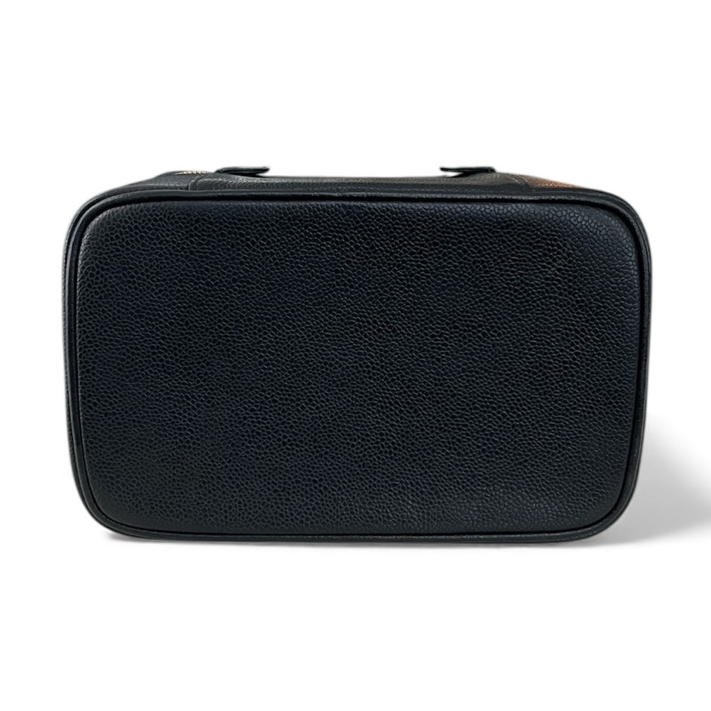 CHANEL Rare 1997 Mirrored Vanity Cosmetic Case / Make Up Bag / Caviar Leather - Picture 8 of 16